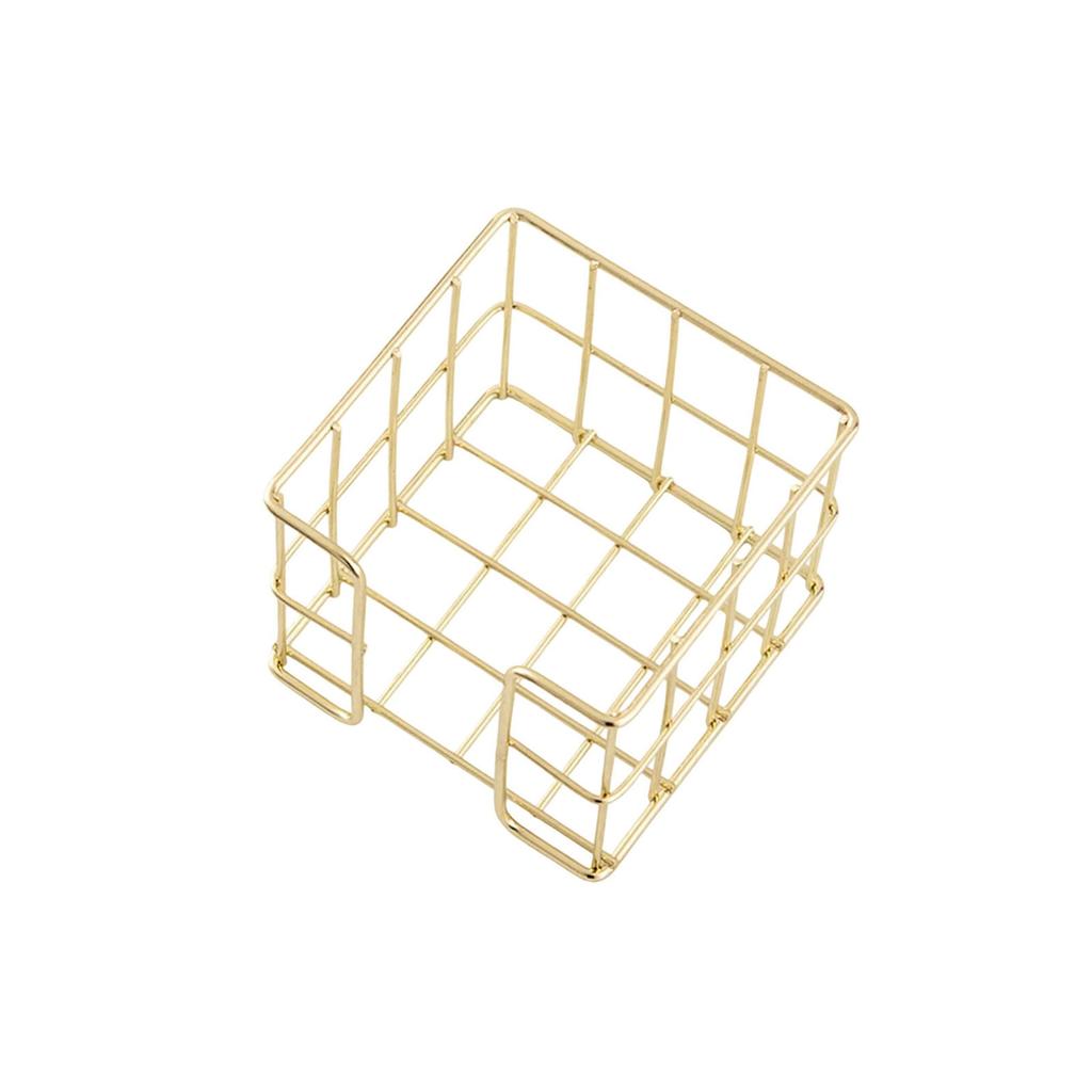 Iron Wire Note Block Holder Desk Notepads Holder Storage Box Memo Pad Holder Metal Mesh Note Box For Office 27x95x80mm
