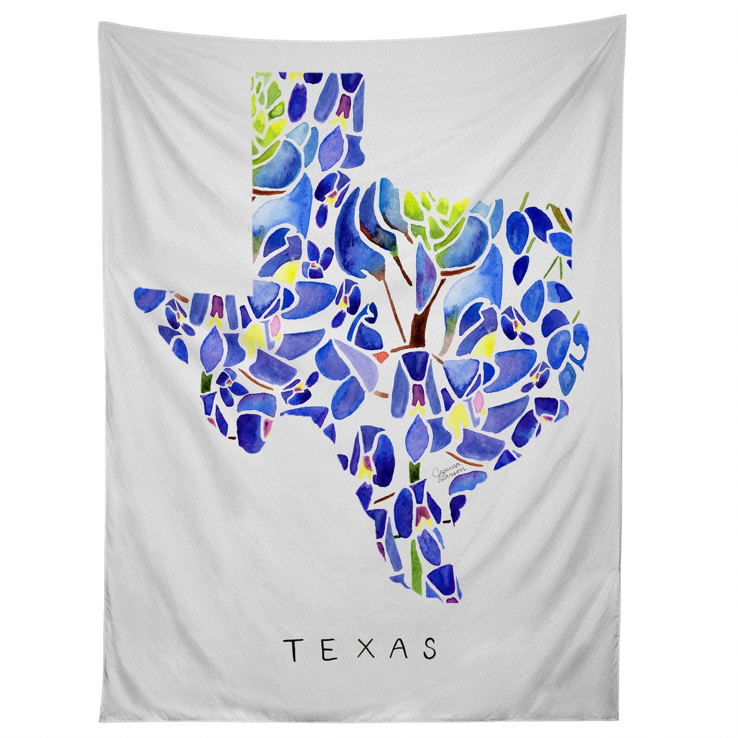 TEXAS STATE BLUEBONNETS tapestry 75x100