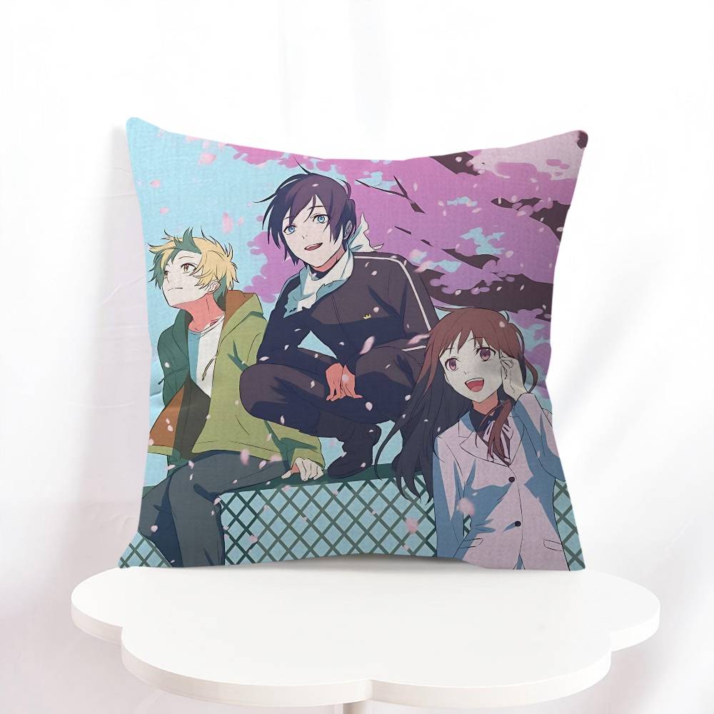 Anime N-Noragami Cushion Cover Inches Farmhouse Decor Home Throw Pillow Covers For Couch Decorations