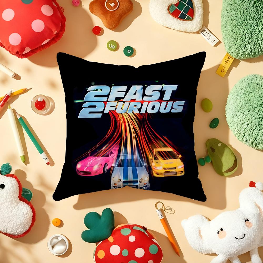 F-Fast And F-Furious R-R34 Cushion Cover Plush Fabric Soft Double-Sided Printed Sofa Warm Winter Home Gift Pillow Cover