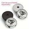 Four 60Mm/2.36-Inch Wolf Head Badges Modified for Car Wheel Center Caps, Suitable for Various Vehicle Models
