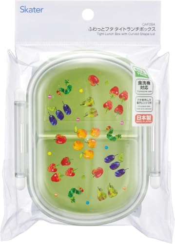 Skater Children's Lunch Box, Fluffy Packing Design, 1-Tier, 360ml, Made in Japan, Dishwasher Safe, Microwave Safe, The Very Hungry Caterpillar Fruit