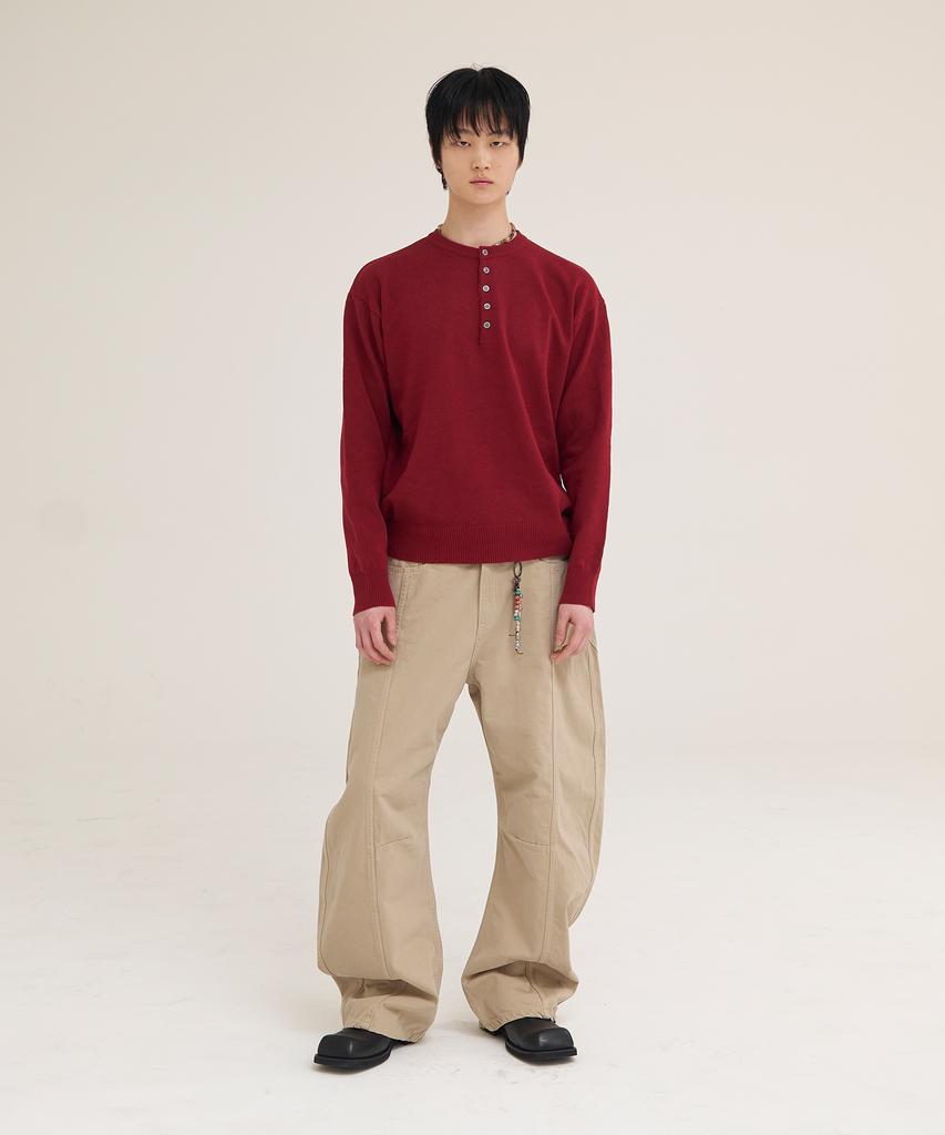 Akesi Denzel Summit Curved Cotton Pants_Beige