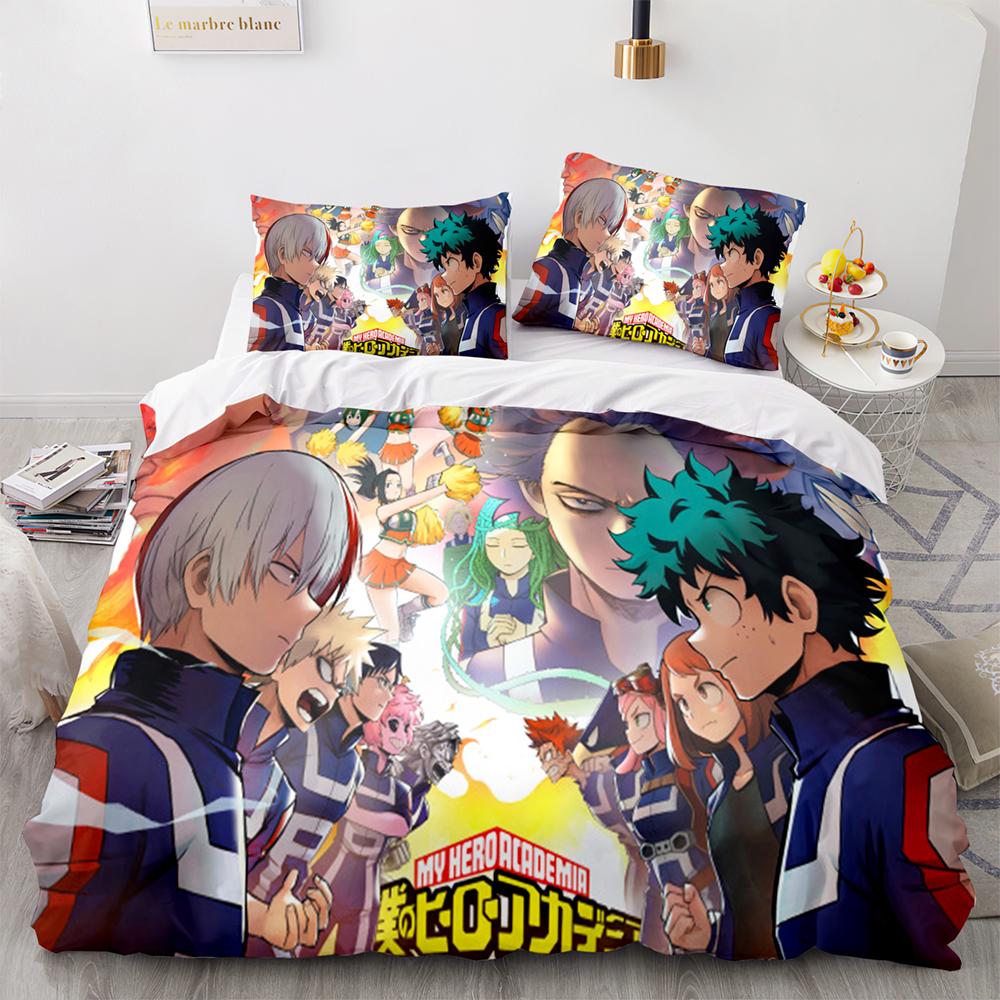 3D Print Bedding Gift Anime My Hero Academia Bedding Collection Single Twin Full Queen King Size Bed Collection Adult Kid Bedroom Home Textile