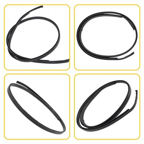 For 2007-2011 Toyota Yaris Sedan 2X Left+Right Roof Drip Trim Molding Kit Black