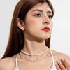 European and American Cross-Border New Fashionable and Sweet Imitation Pearl Rice Bead Necklace Women's Jewelry Travel Daily Matching