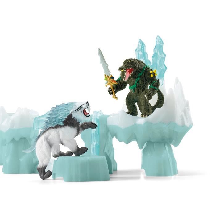 Coffret Attaque de la forteresse de glace, Tigre à dents de sabre et crocodile de combat, Schleich 42497 Eldrador Creatures, dès 7 a