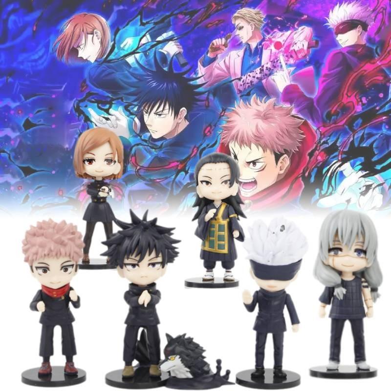 Kaisen Jujutsu 6pcs Figurine Anime Model Cake Ornament Festival Garnish Xmas
