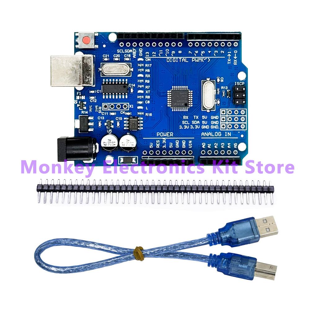 R1 CH111G+MEGA118P SMD Chip 16Mhz R1 Development Board For R1 Development Board USB CABLE ATEGA118P One Set
