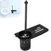 Wall‑Mounted Toilet Brush Holders Home Bathroom Toilet Bowl Cleaning Brush Holders Set(7243B Black )