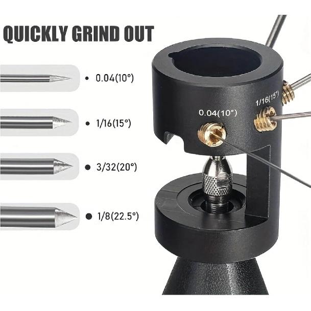 Tungsten Electrode Sharpener Grinder TIG Welding Tool Multiple Angle Holes Electrode Grinder with 5PCS 25mm Wheels for TIG Welding