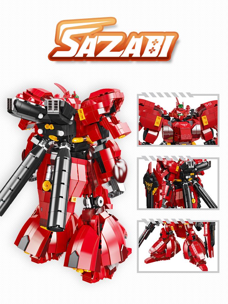 Sazabi Building Blocks: Large Mecha Robot Model for Kids