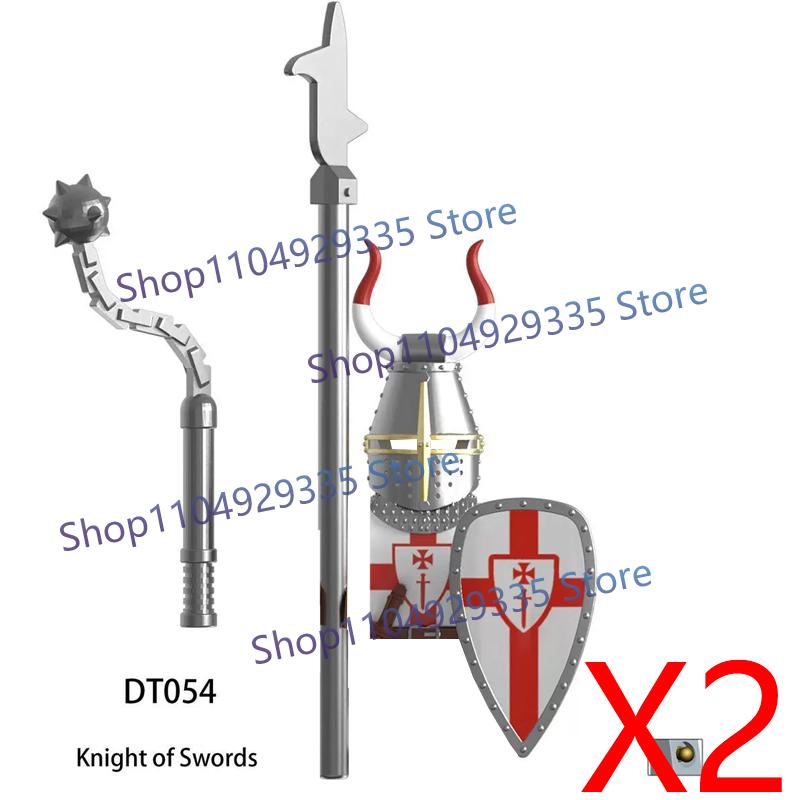 Medieval Castle Figure Building Blocks Crow Serpent Soldier Greek Roman Crusader Knights Templar Compatible Bricks Toys Gift Z03