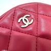 CHANEL CC Mark Round Chain Shoulder Bag Lambskin Leather pink