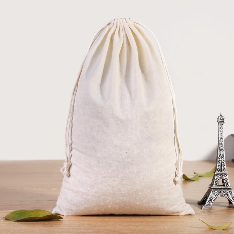 Custom Cotton Linen Drawstring Bag for Rice Storage & Gift Packaging