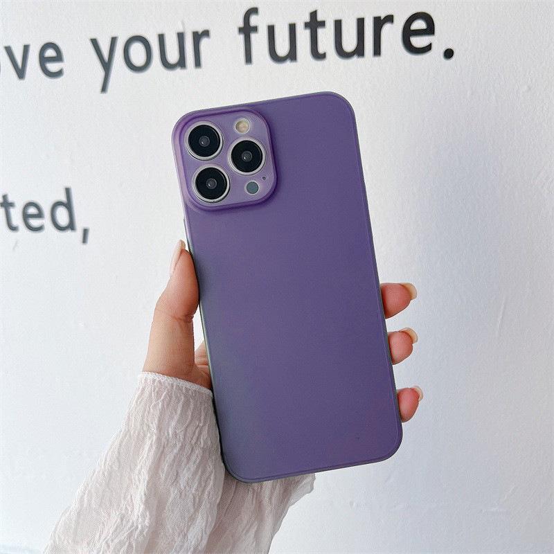 iPhone 13/12 Ultra-Thin PP Frosted Semi-Transparent Case with Full Lens Protection for Apple 15 Pro Max