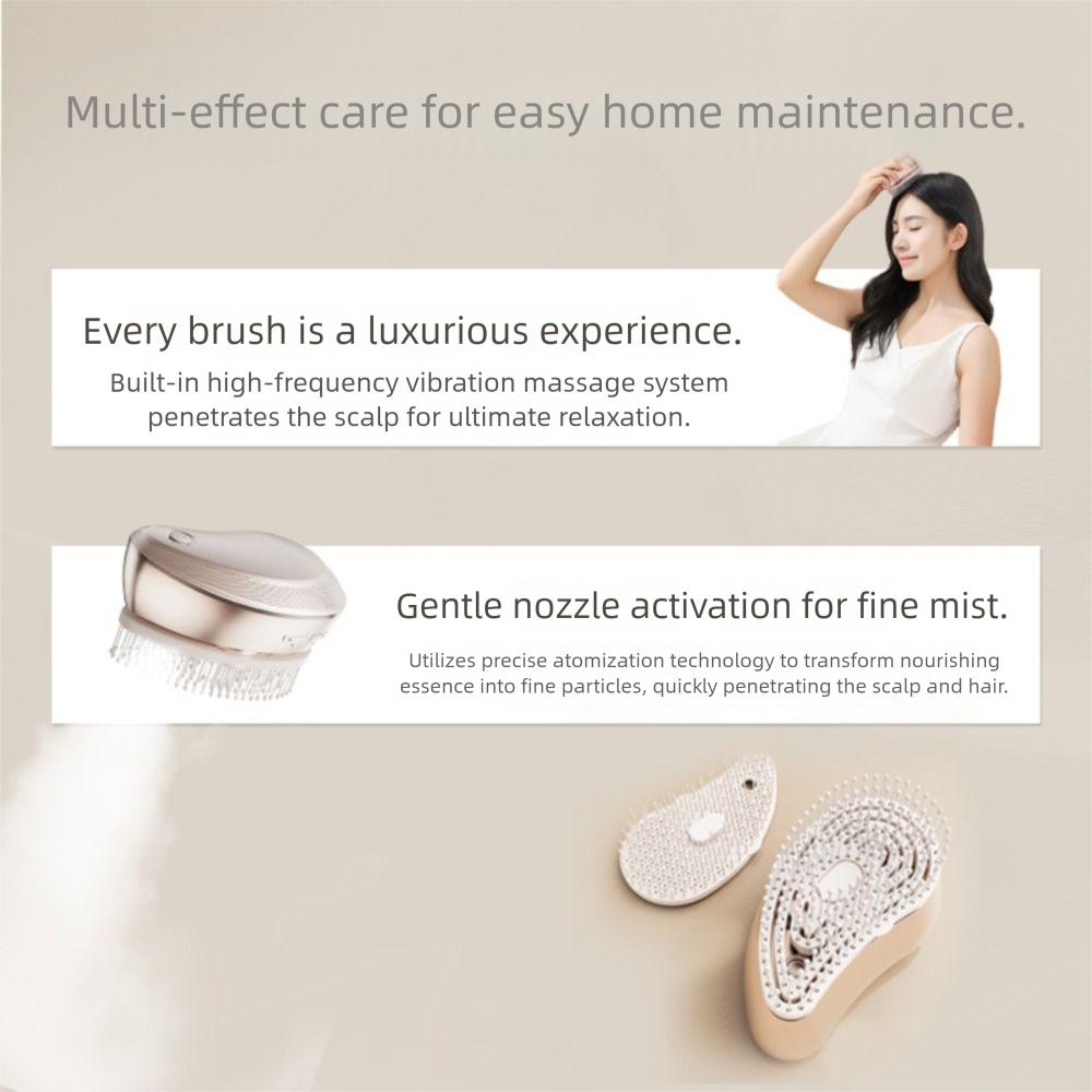 Antistatic Electric Spray Massage Comb Head Relaxation Atomized Liquid Hair Growth Massager Multi-function Relieve Headaches