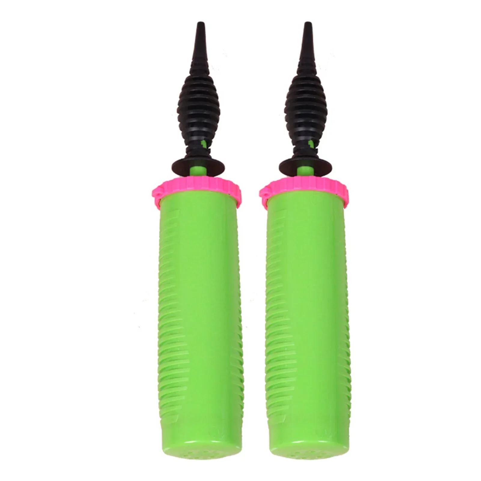 2pcs Balloons Inflator Large Air Output Labor Saving Portable Balloons Hand Pump For Wedding Party As shown зелёный
