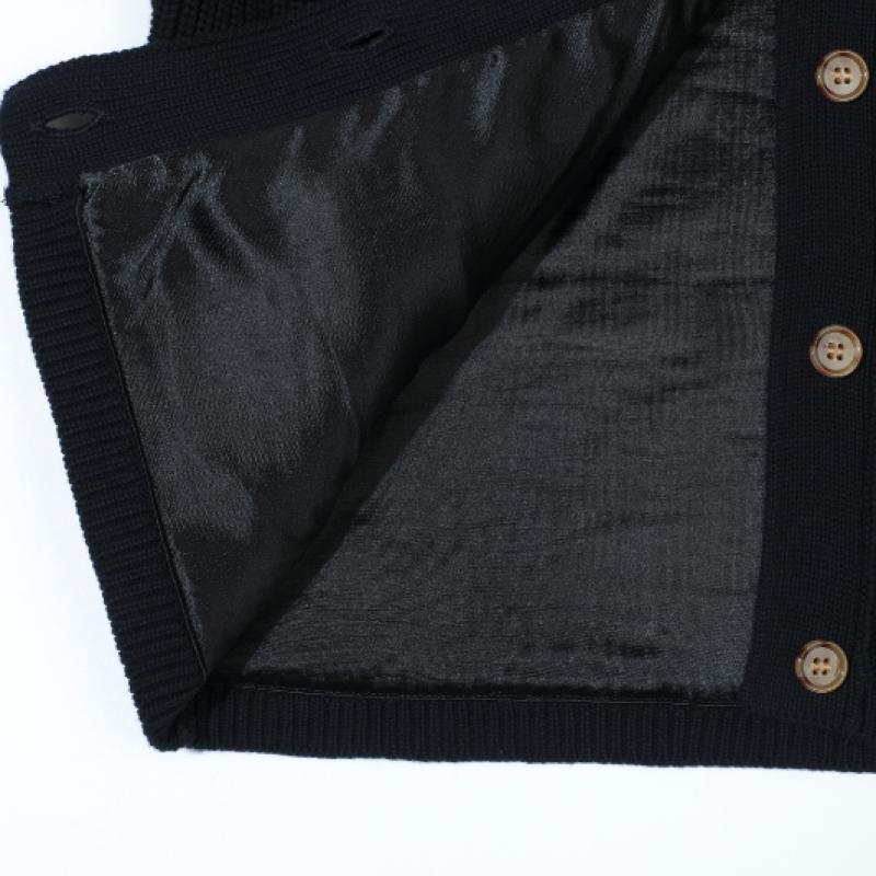 PLAYBOO Windproof Spread Collar Cardigan Dark Navy