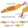 5pcs/color Fishing Bait Hard Metal Jig Spoon Lures Carp Fishing Tackle Lure Set with Treble Hook