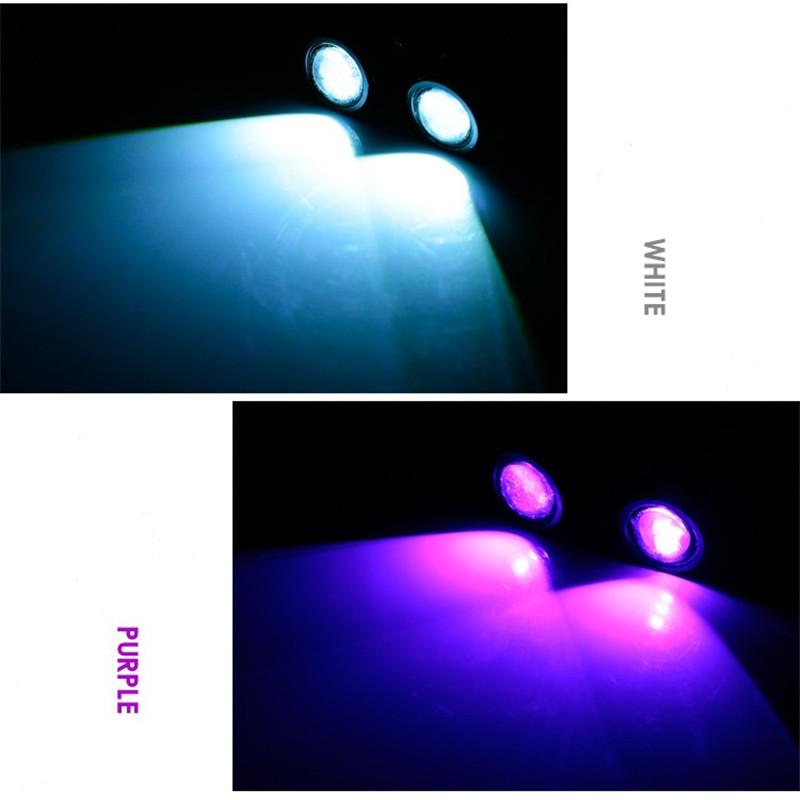 2pcs Car Eagle Eye LED Reverse Backup Driving Strobe Light Signal Lamps Motorcycle Fog Lamp Headlight Daytime Running Lights