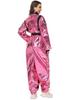 Women's Astronaut Halloween Cosplay Costume - Space Suit for Club or Stage Performance, Bright Colors with Hot Stamping.