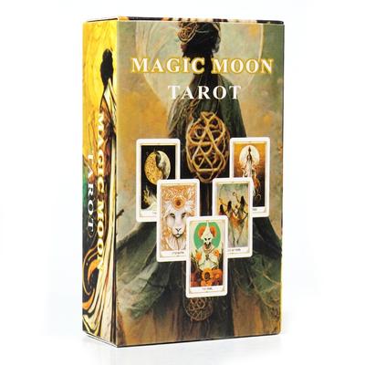 10,3*6 cm Magic Moon Tarot Balíček 78 tarotových karet Balíček Oracle Nástroje pro věštění Umělá inteligence Záření Měsíce