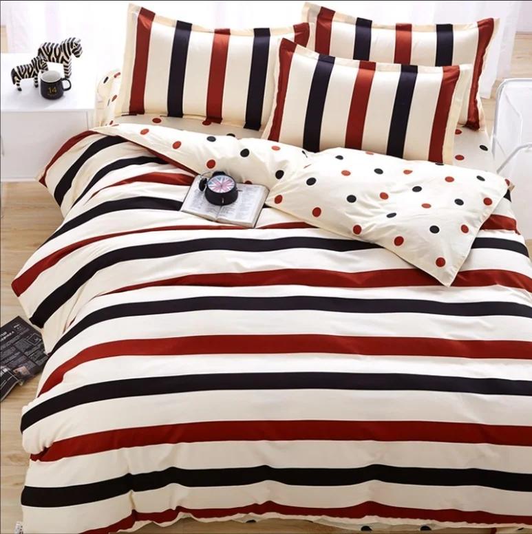Cow Stripe Comforter Cover With Pillowcases Bedding Warm Comfortable Double Single ,Pillowcase Duvet Cover Sets Polyester