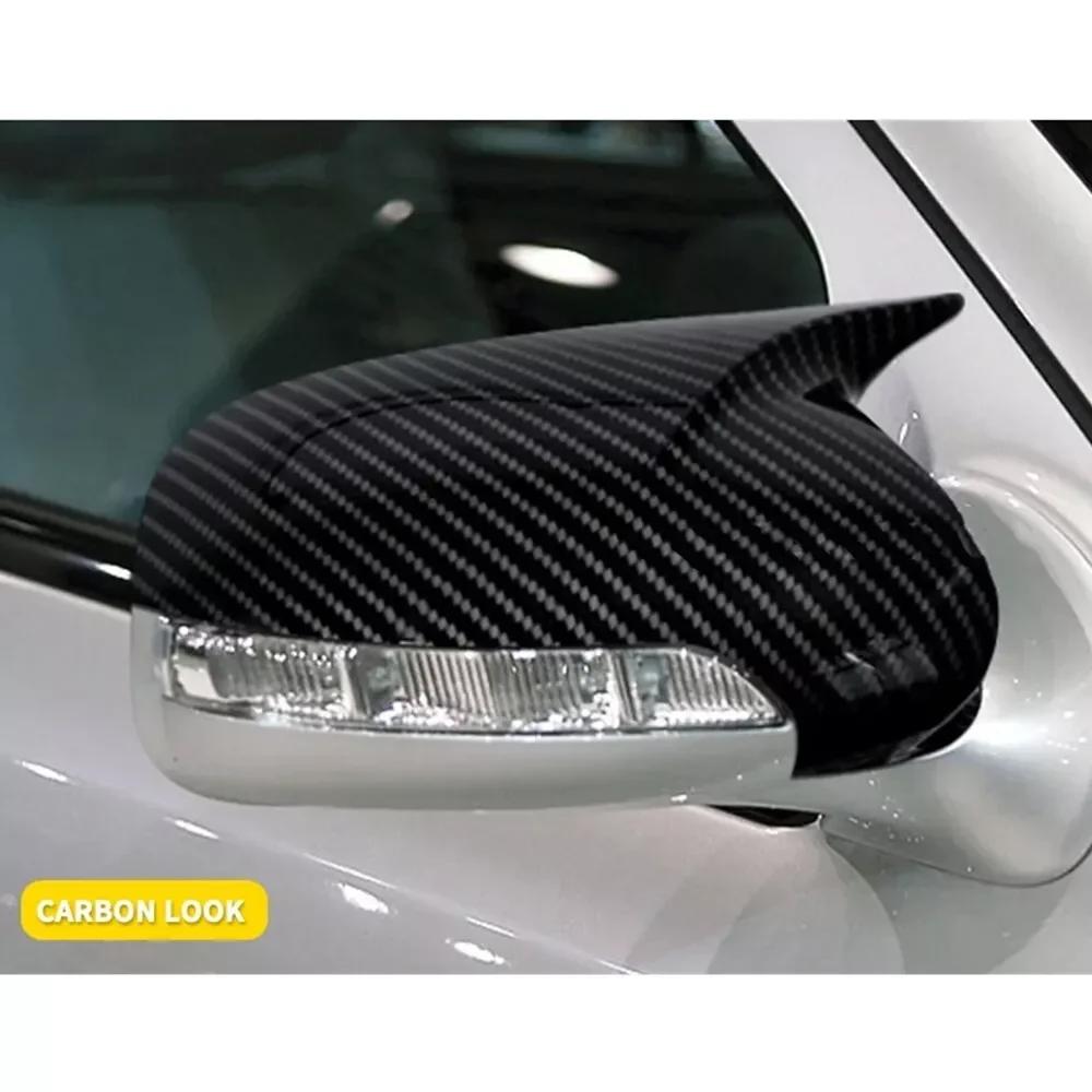 For Mercedes Benz E-Class W211 2006-2008 Car Sticker Rearview Side Mirror Cover Wing Cap Exterior Door Rear View Case Trim ABS