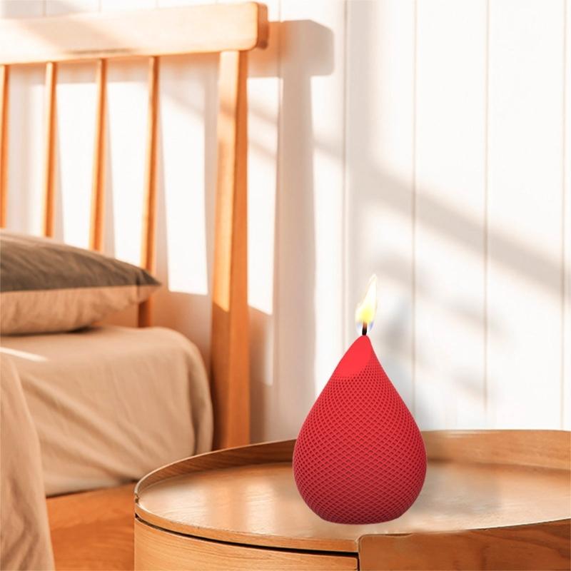 Water Drop Candle Mold for Candle Making Flower Pot Silicone Mold Aromatherapy Candles Mould for DIY Crafts Home Decor