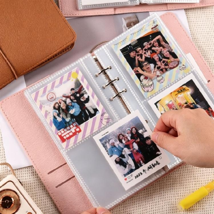 Leather Scrapbook With 100 Pocket Capacity 180 Degree Lay Flat Binding Photo Album With Sleeves Ideal For Collections