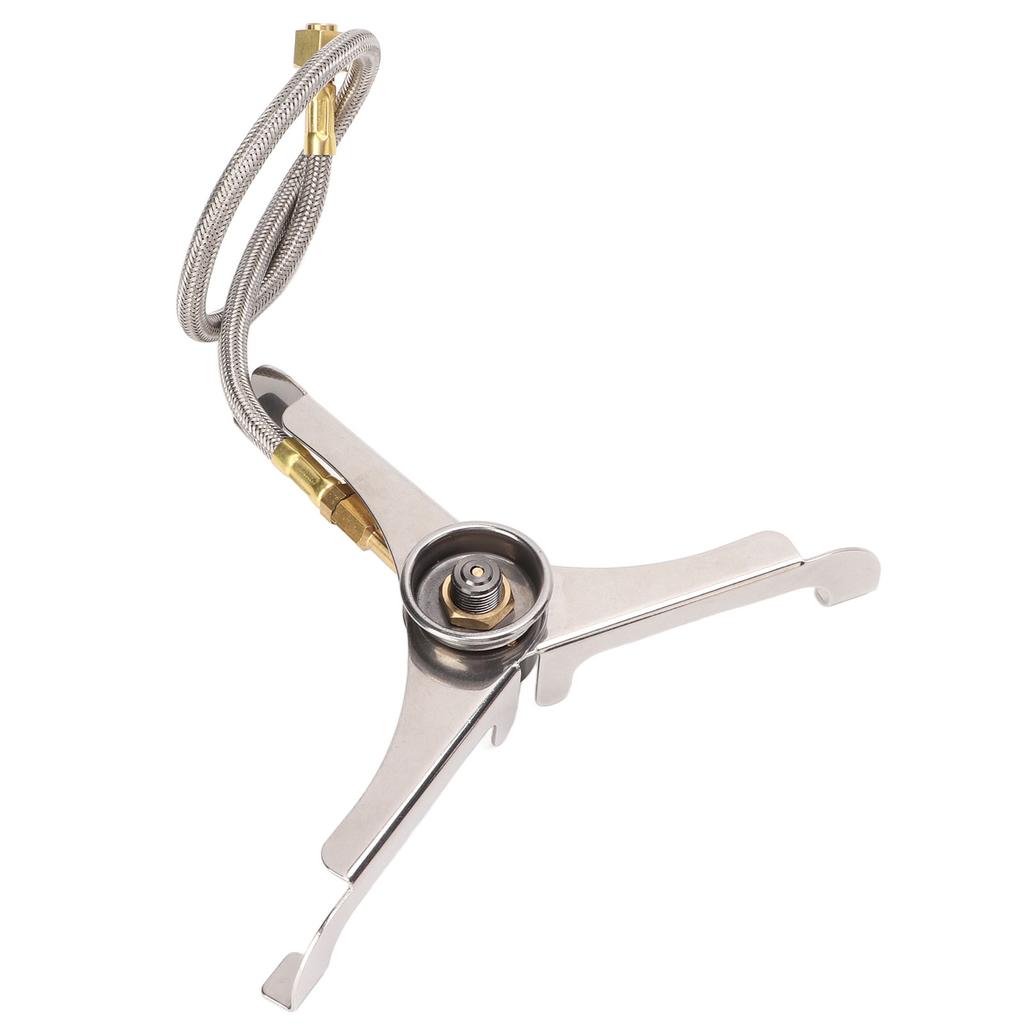 Outdoor Tripod Gas Stove Connector Foldable Heat Resisting Portable Camping Stove Long Tank Converter for Outdoor
