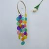 Handmade Rainbow Shell Wind Chimes Hanging Outdoor Windchimes  Garden Patio Yard Lawn