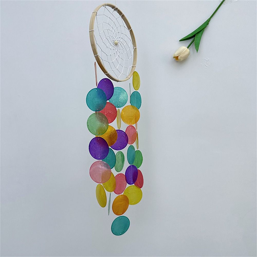 Handmade Rainbow Shell Wind Chimes Hanging Outdoor Windchimes  Garden Patio Yard Lawn