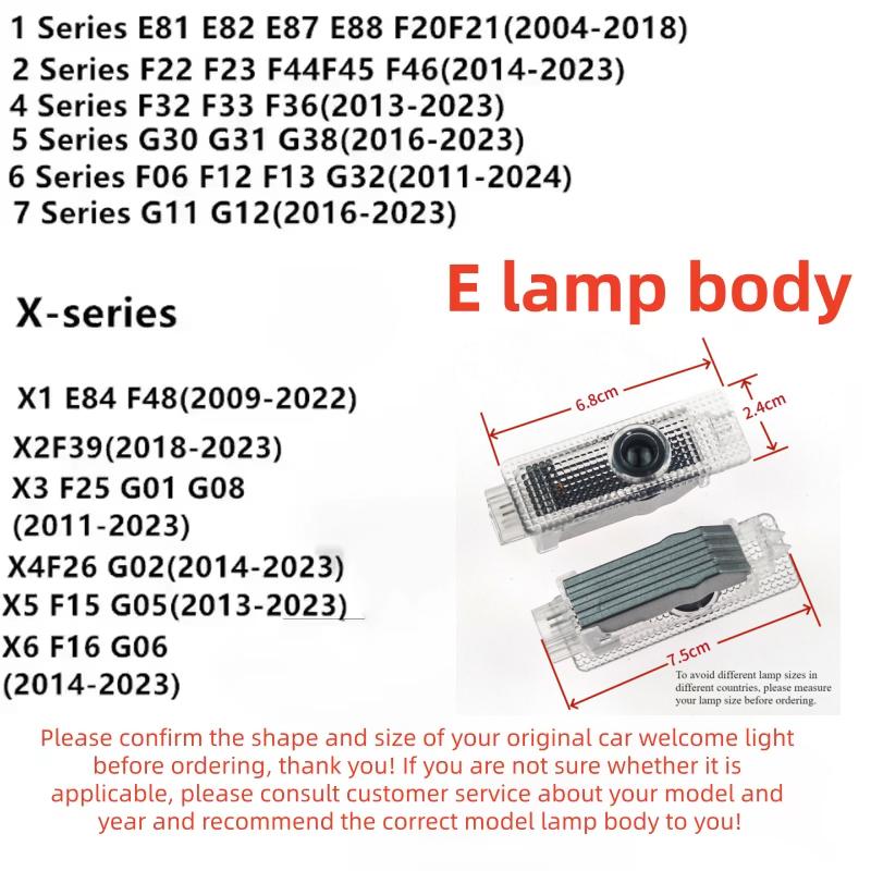 gnhct10 2pcs car door LED high-definition welcome lamp projection lamp is suitable for BMW original standard LOVE M floor lamp.