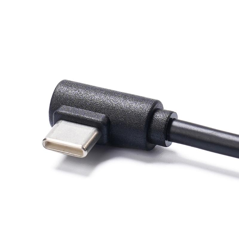 Type C Male 180 Degree to 90 Degree Charging Data Cable 60W 480Mbps USB C to USB C Charging Cable Cord for Phone Tablet