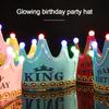 1PC LED Glowing Happy Birthday Hats Party Crown Glow Headband King Princess For Adult Child Xmas Decorations Atmosphere Supplies