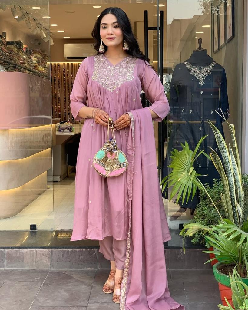 Beautiful Designer Salwar Suit Kurti Pant Dupatta Set Women Bollywood Anarkali Dress