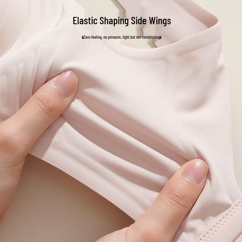 Tingmei Seamless Wire-Free Mesh Push-Up Bra
