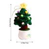 Knitted Christmas Tree  Portable Crochet Flowers Creative Knitted Ornament Handmade Artificial Flowers Crochet Christmas Decor