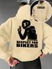 Biker Respect Motorcycle Rider Graphic Men Hip Hop Sports Hoodie, Dual Side Printed Biker Culture Casual Sweatshirt
