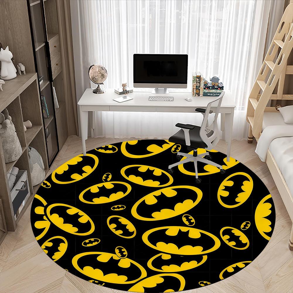 1pc Batman Office Round Area Rug, Under Office Chairs Bedroom Living Room Home Decor, Room Deco, Available In Various Sizes