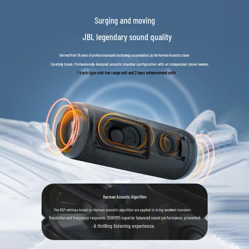 JBL FLIP6 Portable Bluetooth Speaker - Upgraded from Flip5 CN plug (adapter included)