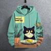 Męska bluza codzienna z długim rękawem z kapturem pulower z nadrukiem zwierzęcym top jesienna moda oversize vintage męska bluza z kapturem streetwear