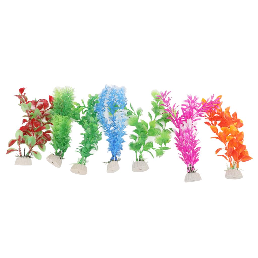 7Pcs Artificial Aquatic Plants Simulation Plastic Aquarium Aquatic Decoration for Aquarium Home Office
