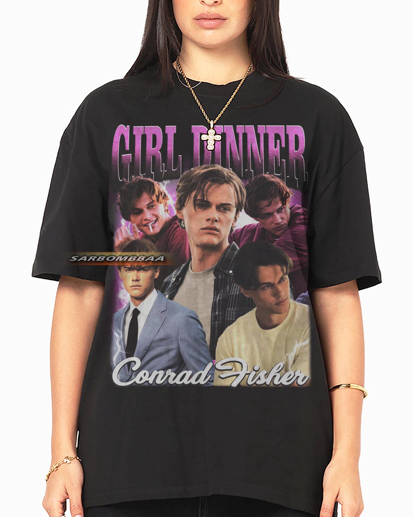 Conrad Fisher Graphic T-Shirt, Y2K Unisex Streetwear M