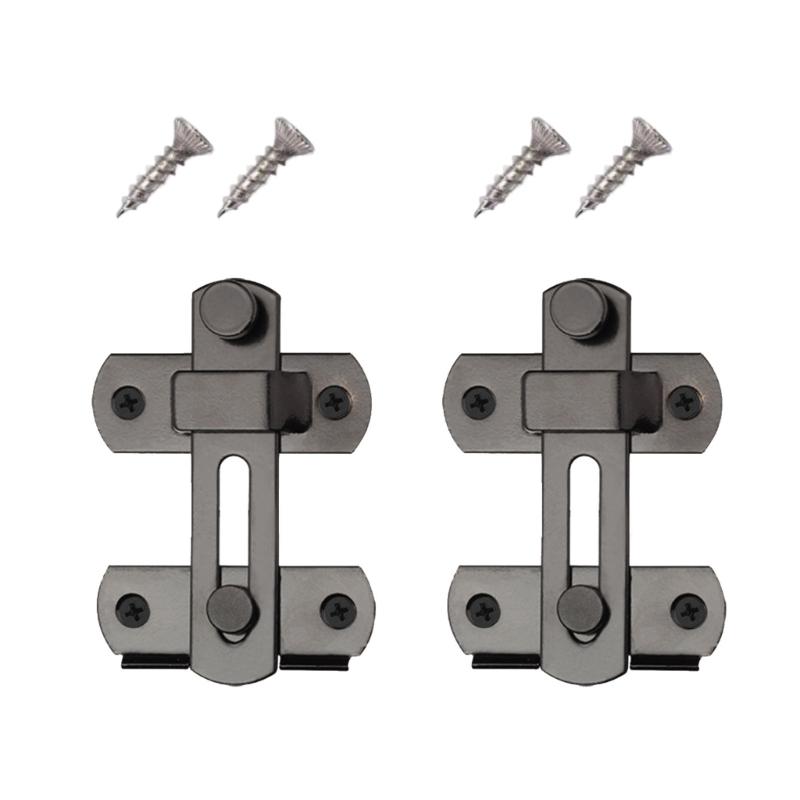 2Pcs Safety Door Lock 90/180 Degree Sliding Door Locks Privacy Door Bolt Lock for Outdoor, Garage, Window