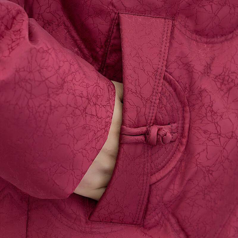 Xuezhongfei Women's Embroidered Duck Down Jacket with Fox Fur Collar