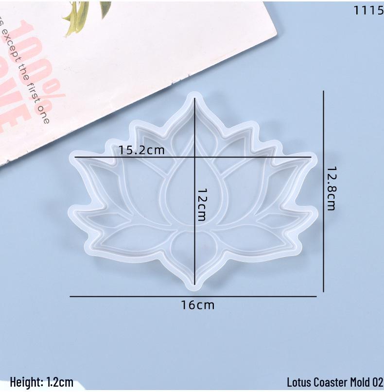 Poppy DIY Lotus Storage Tray Coaster Resin Mold