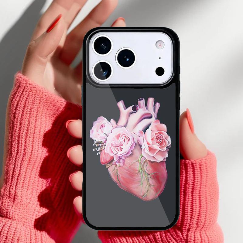 Vintage Anatomy Heart Cardiac Nurse Phone Case for iPhone 17 Air 16e 15 14 13 Pro Max Back Cover for 12 11 Pro Coque